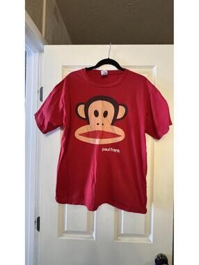 Paul Frank Red T-Shirt with Monkey Face Graphic